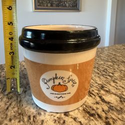 Plant Pot Pumpkin spice Like New 