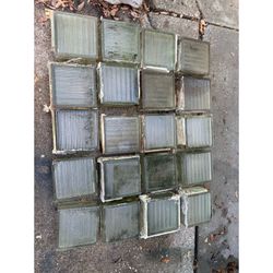 Reclaimed Glass Blocks Fair Condition Architectural Salvage 7.75x7.75x3.75 QTY 20