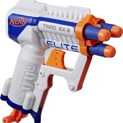 Set of 2 Nerf N-Strike Elite Triad EX-3 Toy W/Bonus Package 30 REFILLS