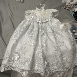 All White Baby Blessing/ Christening Dress