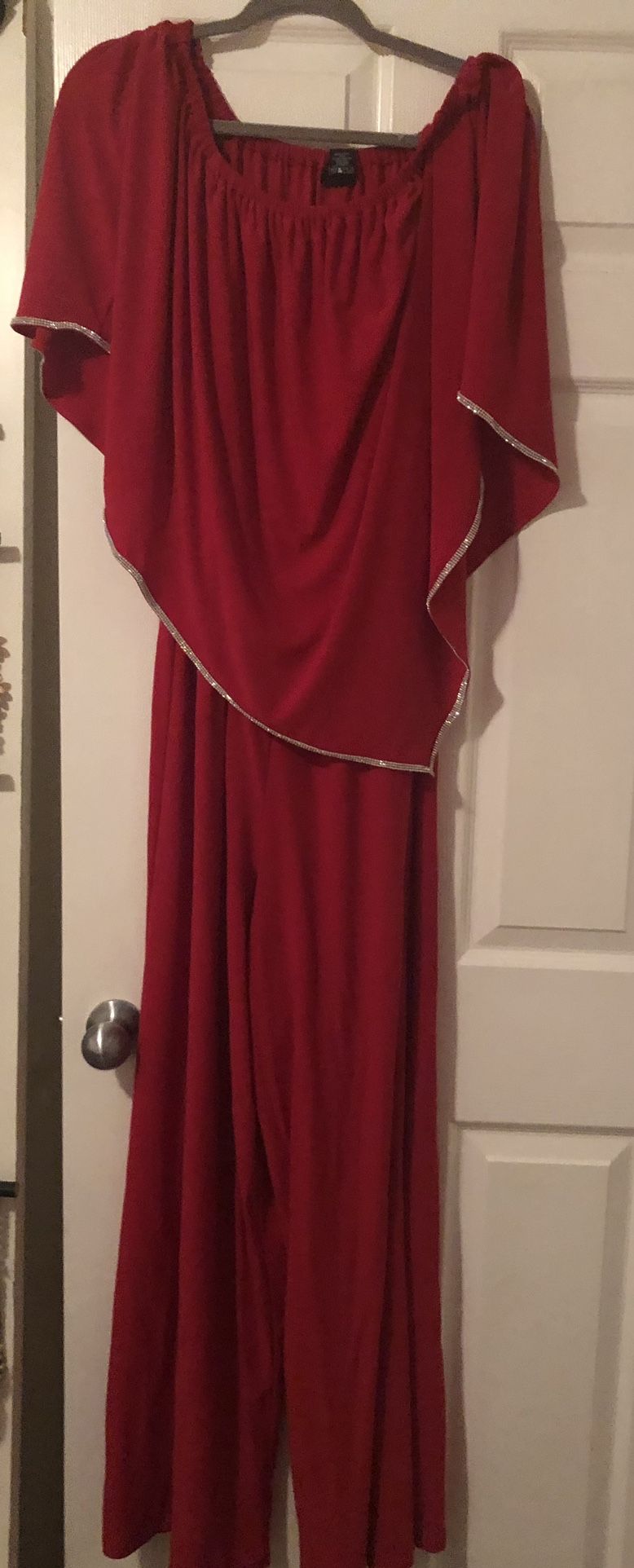 Red Elegant Jump Suit