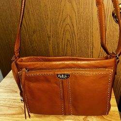 Brighton Pretty Tough Jagger Leather Crossbody Bag Wallet Organizer