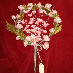 Pink Floral Tiny Rose/ Pearls 