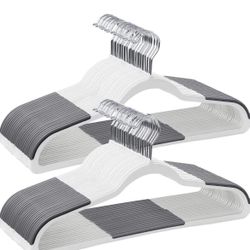Clothes Hangers, Pack of 50 Plastic Coat Hangers