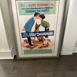 The Ugly Dachshund 1966 Movie Poster,  professionally Custom Framed