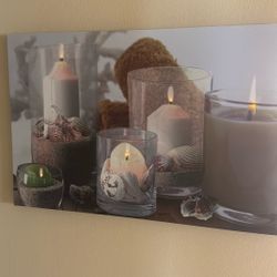 Amazing Flickering Candle Wall Art!