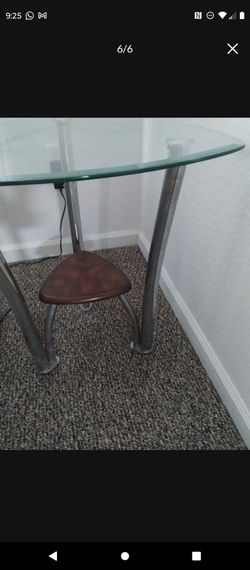 3 Glass Top tables with Chrome Legs