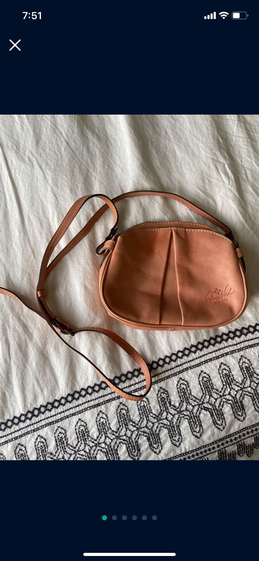 Patrisha Nash Pink Leather Crossbody Purse