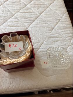 Crystal bowl fruit bowl candy dish $20 each some less