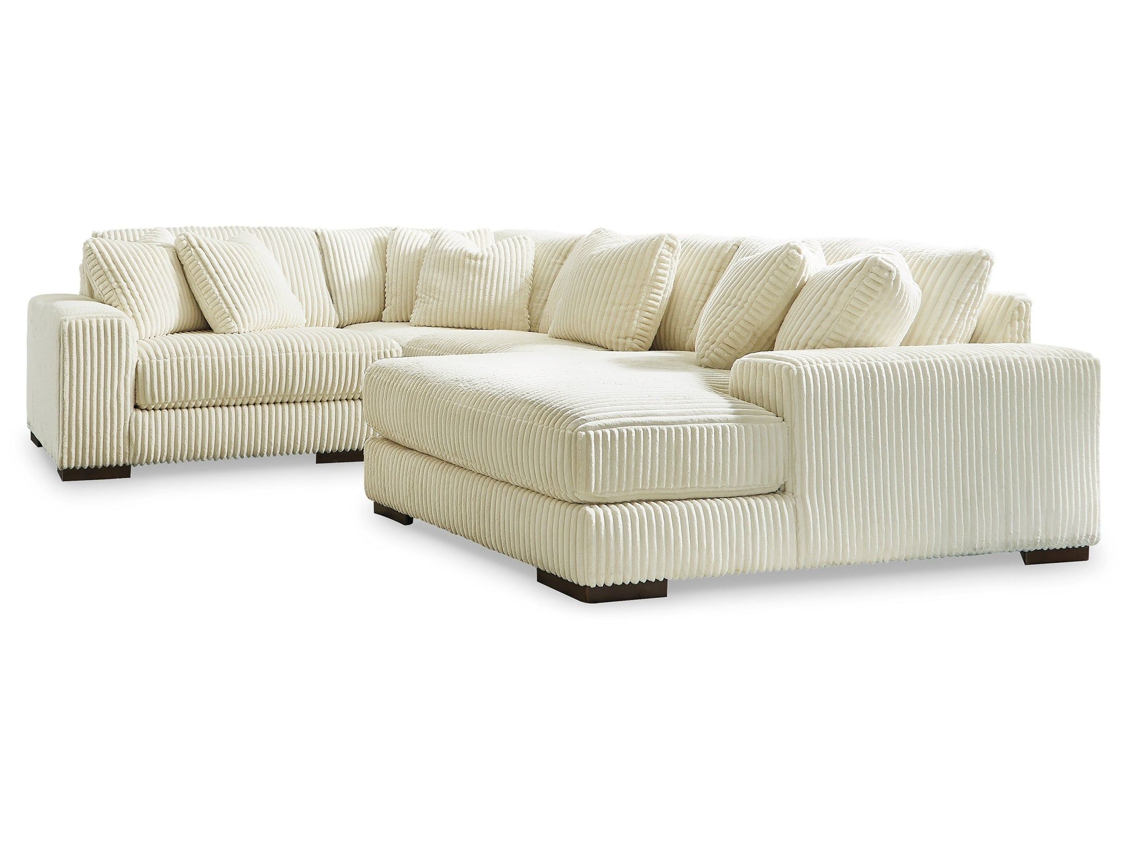 Lindyn Ivory 4-Piece RAF Chaise Sectional (Online Special Price)