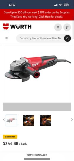 Milwaukee 6” Grinder corded