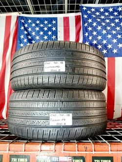 ✅ 2 Used Tires 245/40ZR18 PIRELLI CINTURATTO P7 ALL SEASON 245/40ZR18 SEDAN CAR TYRES 245 40 18