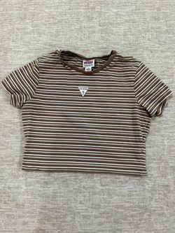 Guess Striped Crop T-Shirt
