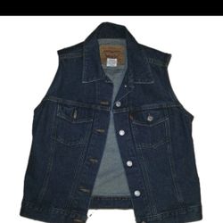 Levis Vest Denim Womwans Size Medium M New No Tags 