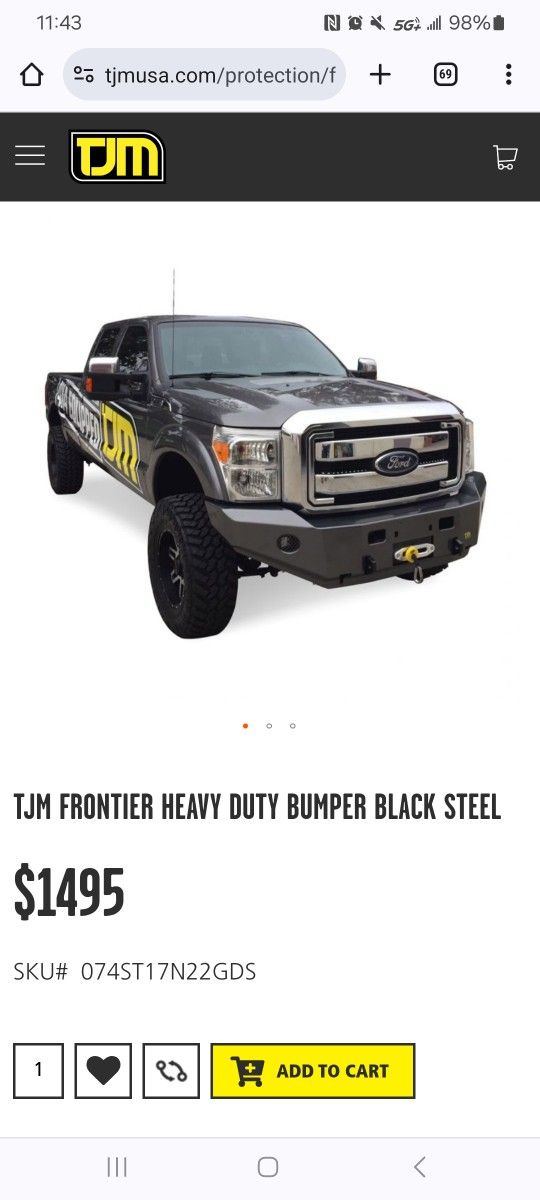 Winch Bumper Ford Super Duty 2011 To 2016