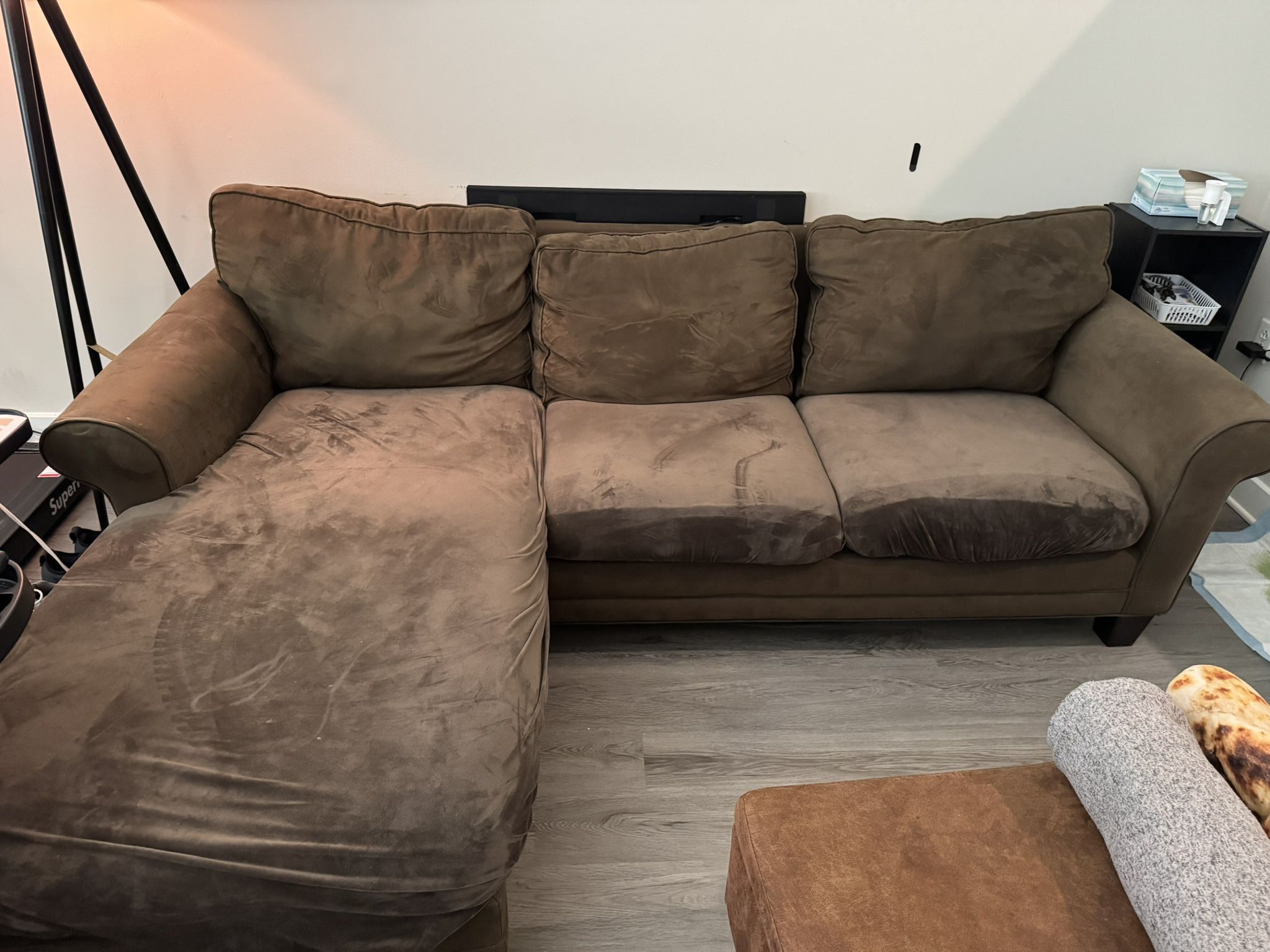 Brown Sectional Couch - Cindy Crawford Home Collection