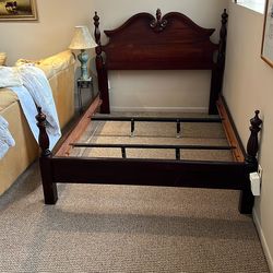 Queen Bed Frame Mahogany Wood