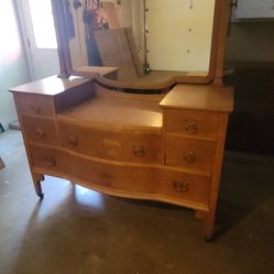 Birdseye Maple Antique Dresser 