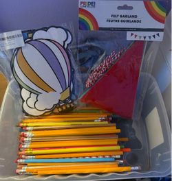 60 pencils and 2 Garland