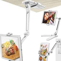 AboveTEK Soporte para iPad debajo del gabinete, soporte de pared Highflex 3 en 1 para iPad de 360° p
