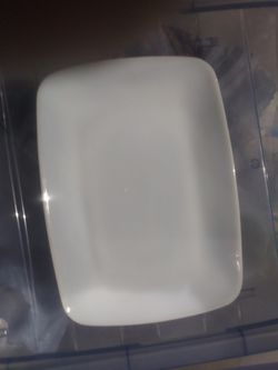 Blue serving plate