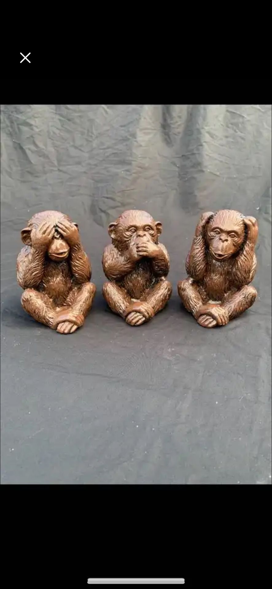 She No Evil Monkeys Set Statues 