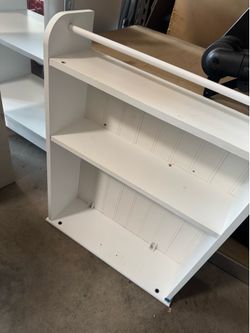 White 2 tier wall shelf with rail 5.5X19X26 $20 Gilbert and Ray rd. Check all pics and offers.