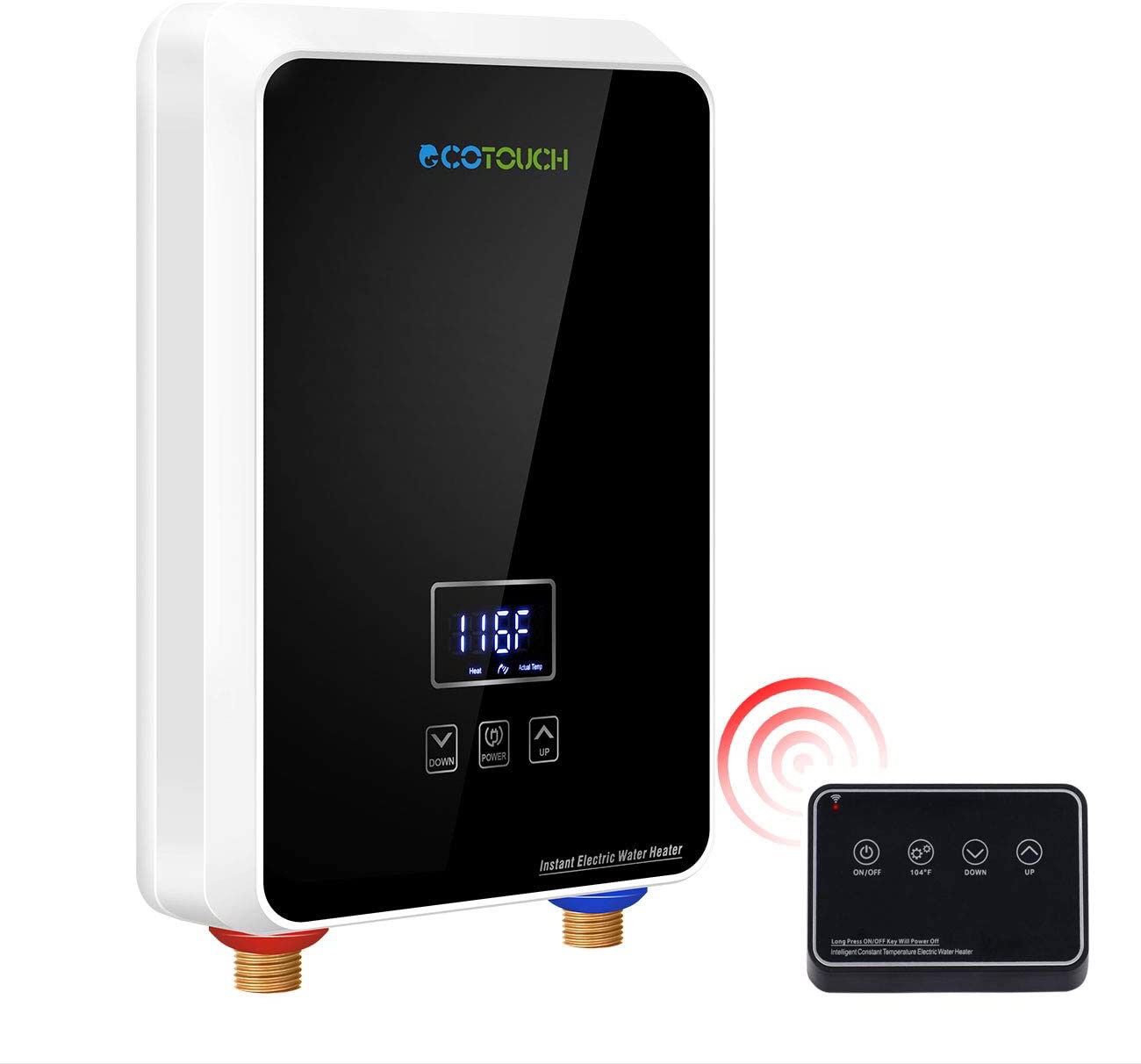 ECOTOUCH Tankless Water Heater Electric, 1.5 GPM On Demand Hot Water Heater