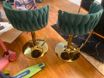 Bar chair green stools