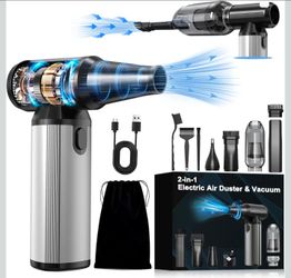 2-in-1 Compressed Air Duster & Vacuum, Brushless Motor, 320000RPM