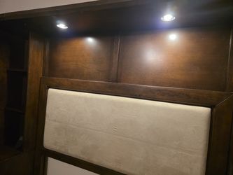 Dark Wood queen Wall Unit