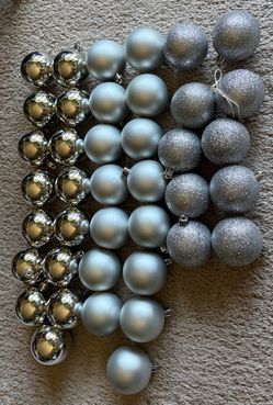 41x 2.25”-diameter Silver Ball Ornaments