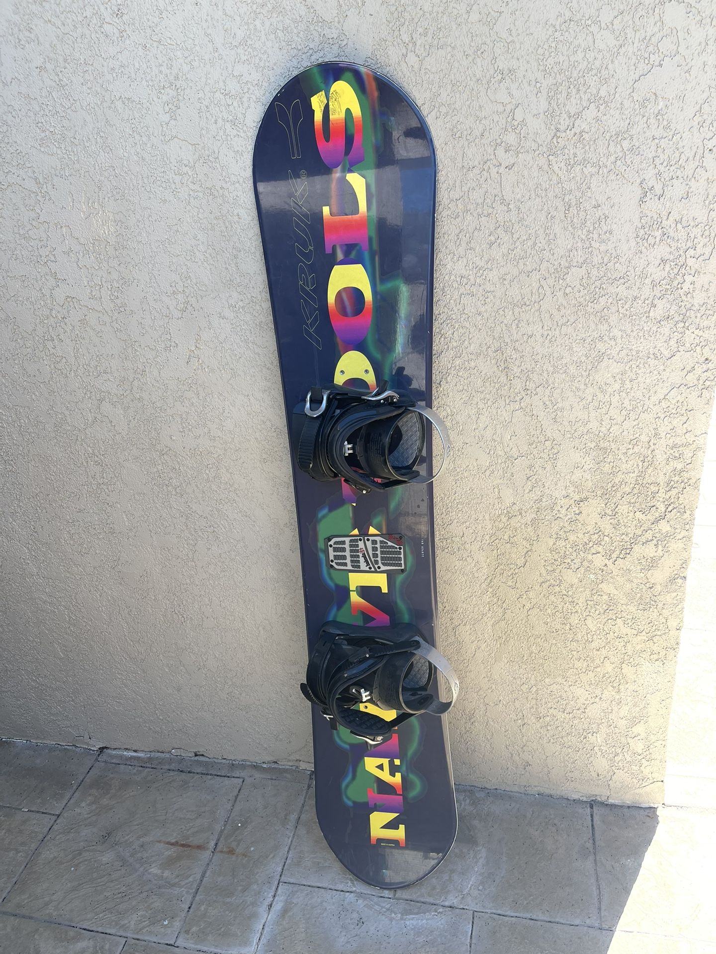Snowboard With Binding Attached 