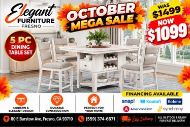 5 PC DINING TABLE