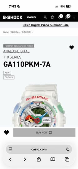 PRE ORDERED 2026 G-Shock Pokemon 30th Anniversary watch