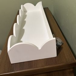 White Wooden Wall Shelf 