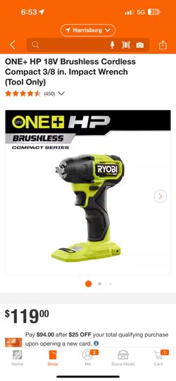 Ryobi 3/8 Impact