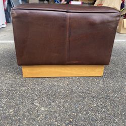 Genuine Leather Ottoman