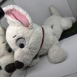 Jumbo Disney Bolt Lying Plush Dog 30" Rare Vintage Retired
