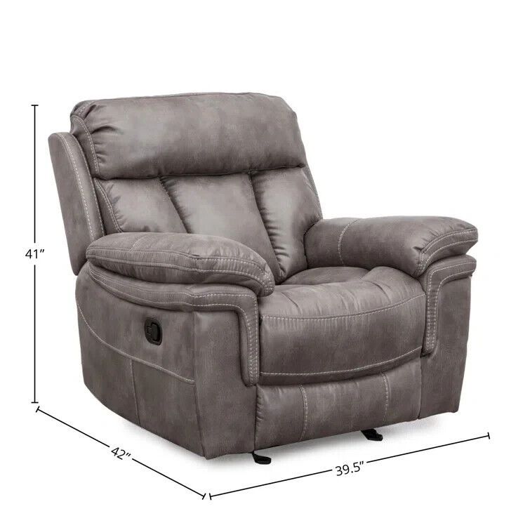Cheers ManWah Recliner 9597M Cayman Gray Glider Recliner for Sale in
