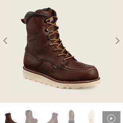 SIZE 7 RED WING TRACTION TRED WATERPROOF LEATHER SOFT TOE BOOTS BRAND NEW
