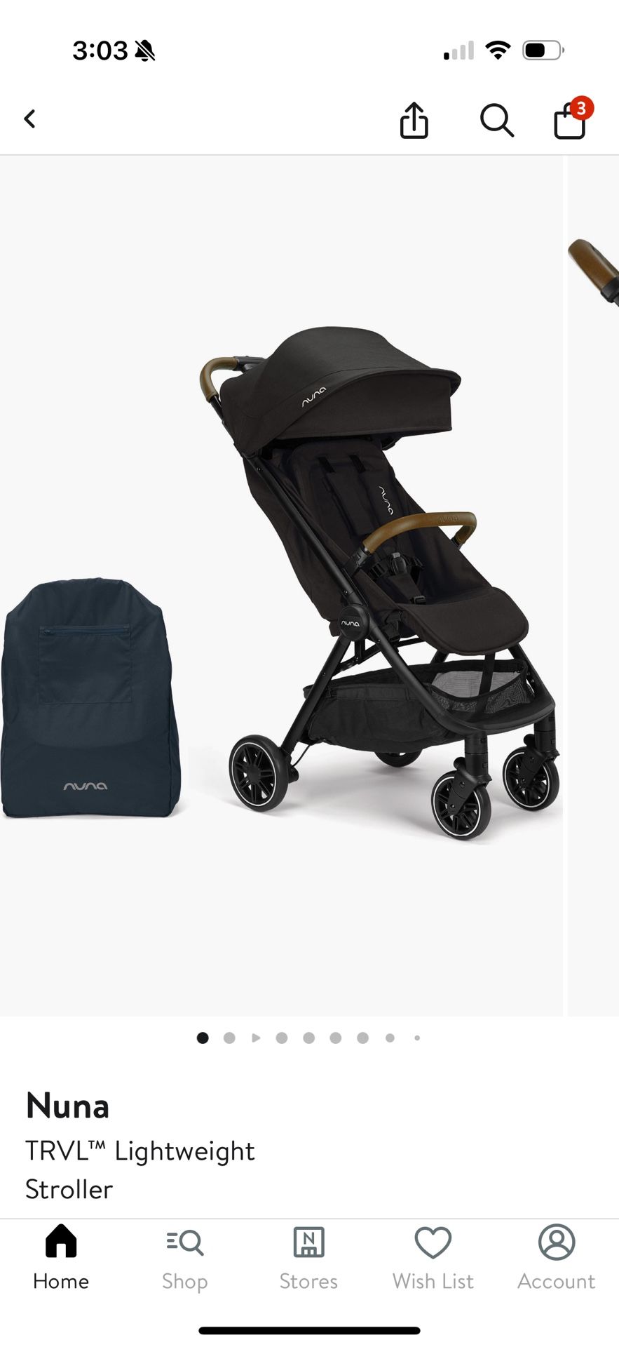 Nuna Trvl Stroller $450