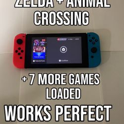 Nintendo Switch + Zelda + Animal Crossing (9 Games Loaded)