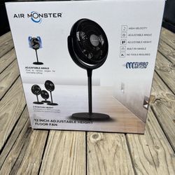 12 Inch Adjustable Height Floor Fan 
