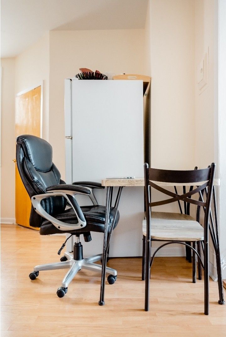 Small Tan And Black 2 Seater Kitchen Table