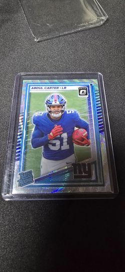 2025 Panini Donruss Optic - Rated Rookie Abdul Carter #300 Wave Prizm 51/300 jersey matched (RC)