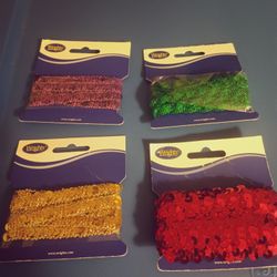 4 Packs Of Sequin Trim