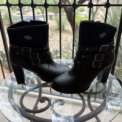 Harley Davidson Women’s Black Suede And Leather Boots 