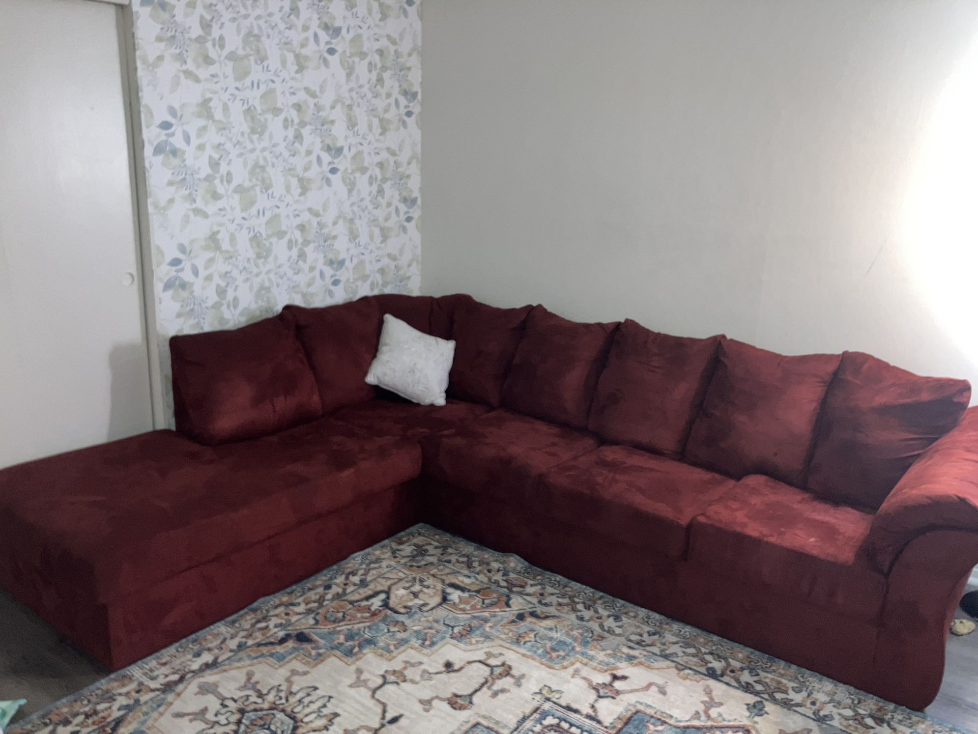 red sectional