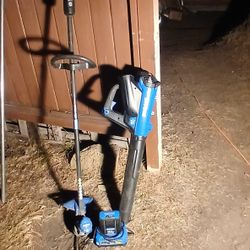 Kobalt 40volt String Trimmer, Blower And Charger